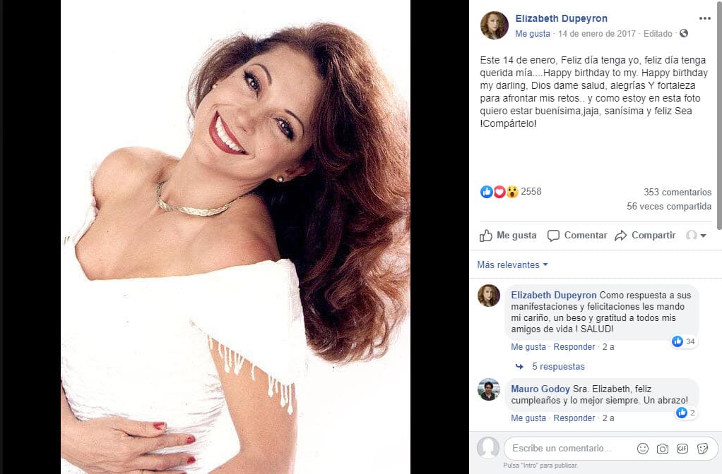 La salud de 
<b>Elizabeth Dupeyrón</b> se ha visto afectada desde hace cinco años, cuando 
<b>su hijo Ramsés Alí Márquez Dupeyrón</b> falleció mientras asistía a un retiro espiritual, donde fue 
<b>presuntamente envenenado con ayahuasca.</b>
<br>