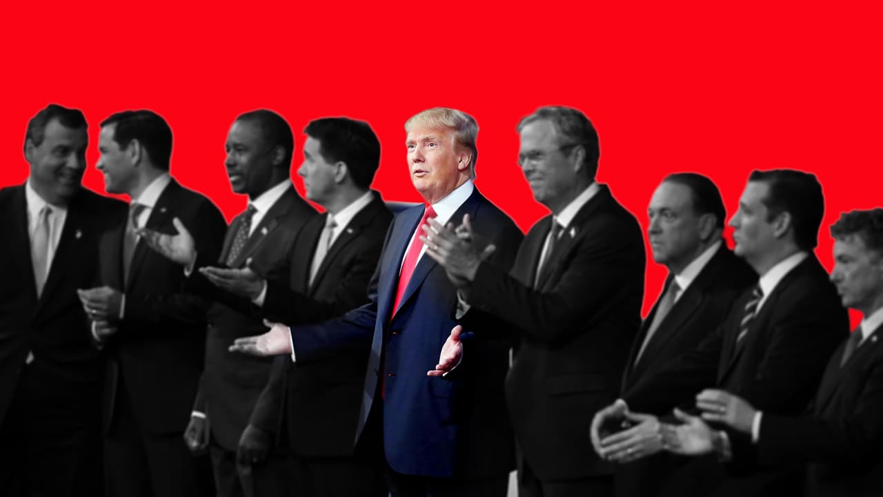 Al principio eran 16 hombres y una mujer, la mayor cantidad de aspirantes a la nominación que ha tenido el Partido Republicano.