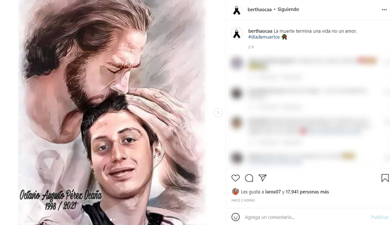 Este martes 2 de noviembre, fecha en que en México se conmemora el 
<b>Día de Muertos</b>, la hermana del artista publicó esta imagen con el siguiente mensaje: "La muerte termina una vida, no un amor".
<br>