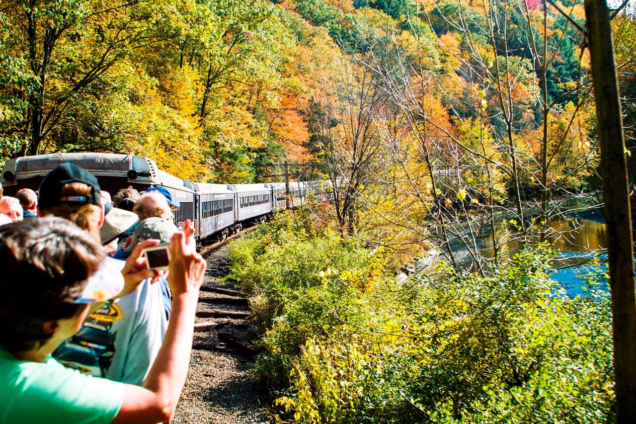<b><a href="https://www.octrr.org/" target="_blank">Oil Creek & Titusville Railroad</a></b>: Disfruta de todo el esplendor del otoño a bordo del tren de follaje otoñal de Oil Creek y Titusville. El recorrido panorámico de tres horas serpentea por Oil Creek State Park. Siéntate y relájate en el tren o, cuando el clima lo permita, ve a la góndola al aire libre.