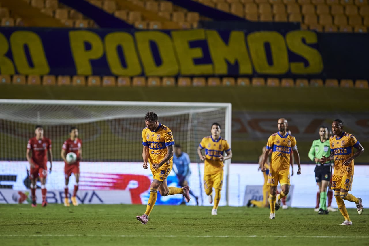 Con doblete de Andre Pierre Gignac, los Tigres sufren de más frente a los Diablos pero aseguran su lugar en la Liguilla del Guard1anes 2020.