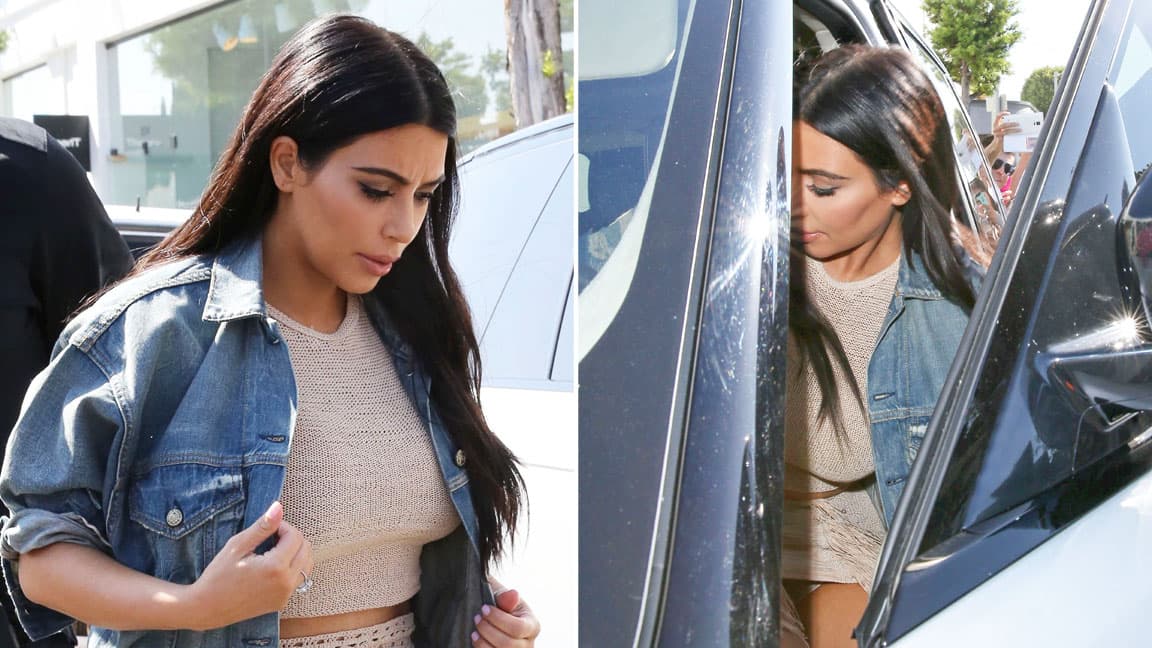 Pobre Kim, los paparazzi hicieron de las suyas.