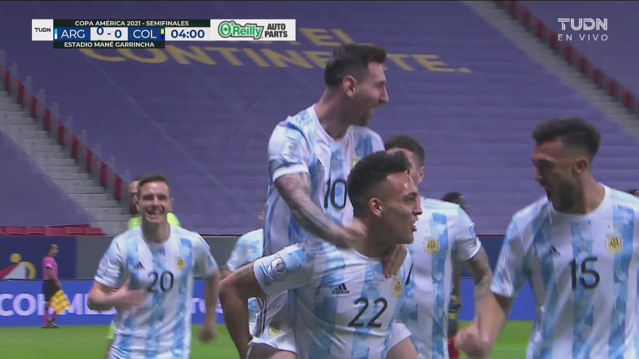 ¡Colombia, en los laureles! Pase de Messi y Lautaro marca el 1-0