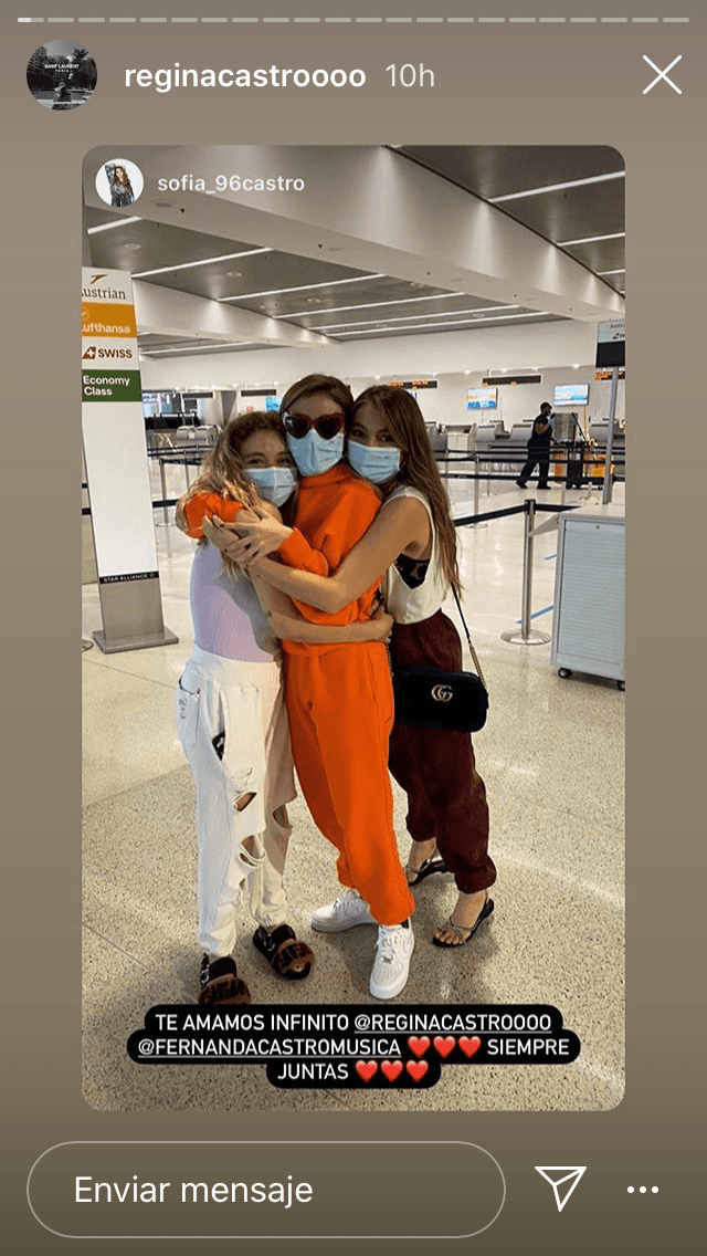 Todo indica que la menor de las hermanas Castro estaba con ellas en EEUU y emprendió un importante viaje. Hasta ahora no queda claro a dónde o la razón. Pero las palabras que le dedicó Sofía, su hermana mayor, dejaron ver que emprendió algo nuevo. 
<br>