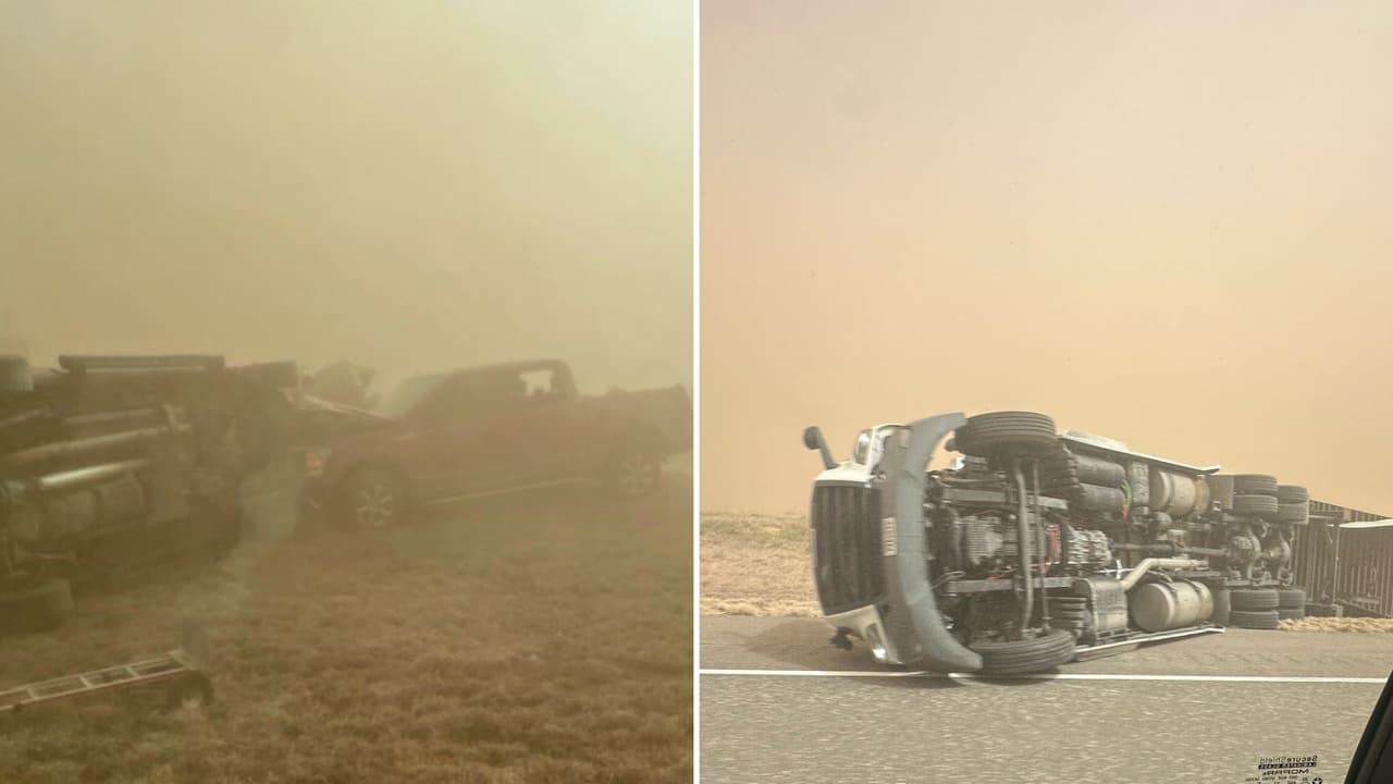 Conductores atrapados en tolvanera en Amarillo y este polvo podría llegar a DFW