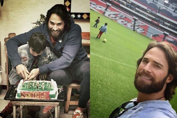 Sebastián Rulli anda muy bien acompañadito, pero esta vez no es por la guapa Angelique Boyer, sino de su hijo Santiago a quien le festejó su cumpleaños.