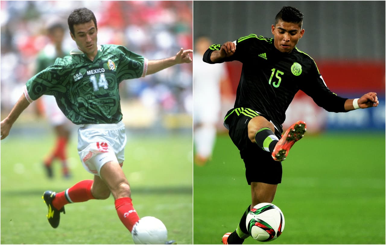 JOAQUÍN DEL OLMO vs. ORBELÍN PINEDA – El ‘Jaibo del Olmo’ era un mediocampista muy completo de condiciones ofensivas pero que recuperaba muchos balones y sabía distribuir en ataque. Su notable nivel lo llevó a ser el primer mexicano en jugar en Holanda con el Vitesse. Brilló con selección, Veracruz, América, Tigres y Pumas donde ganó dos títulos. Orbelín tiene apenas 20 años y hará su debut con el Tri. Buscará seguir los pasos de Del Olmo.