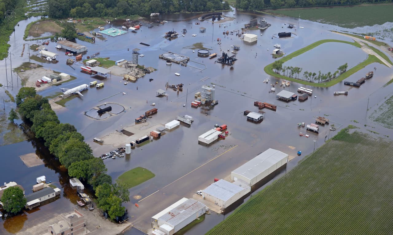 La inundación todavía cubre parte de la ciudad Baton Rouge, el 16 de agosto.