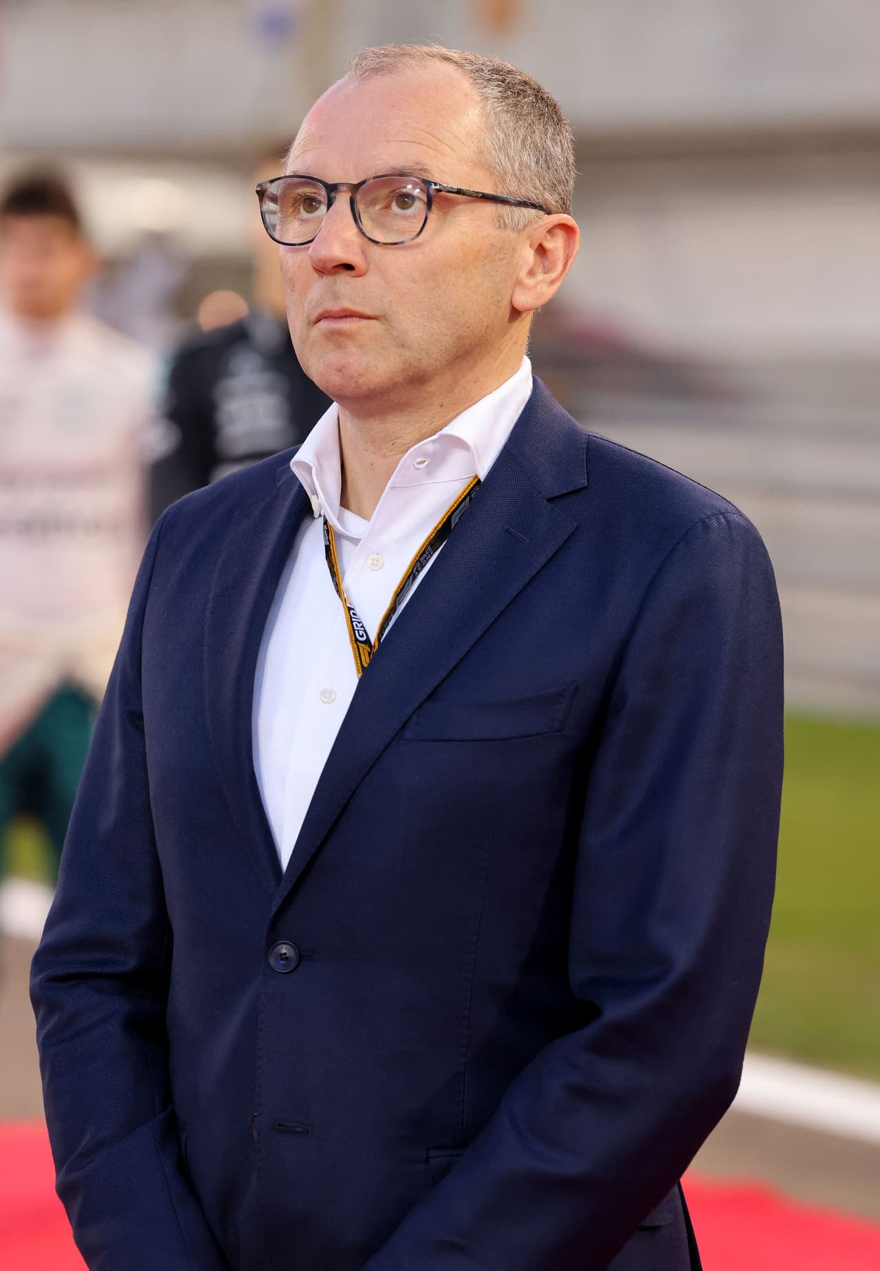 Stefano Domenicali supervisando que todo salga en orden en Bahrein.
<br>