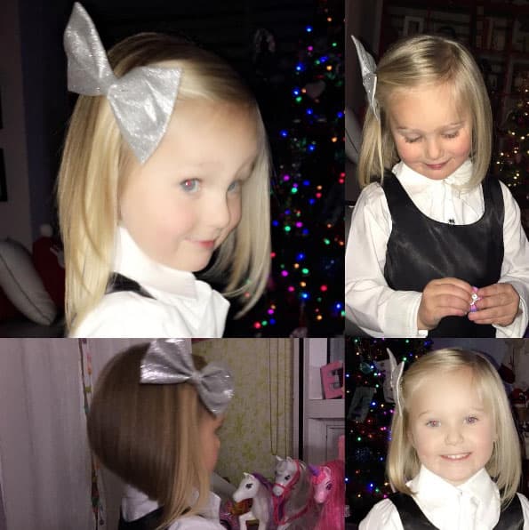 Y por supuesto, junto a sus hijas, Elisa y Alexa.