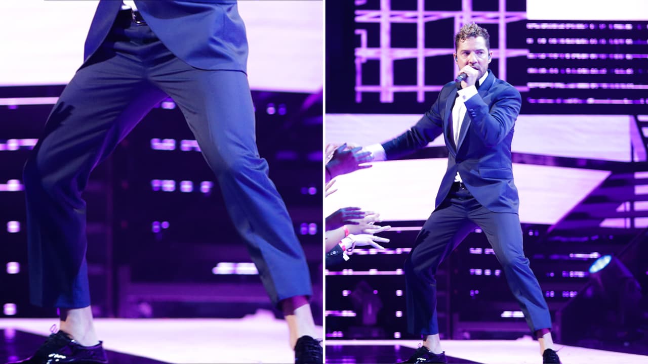 David Bisbal fue otro. Hay que recalcar que los pantalones siempre deben ser de corte liso y tipo pescador para que el look se vea bien.