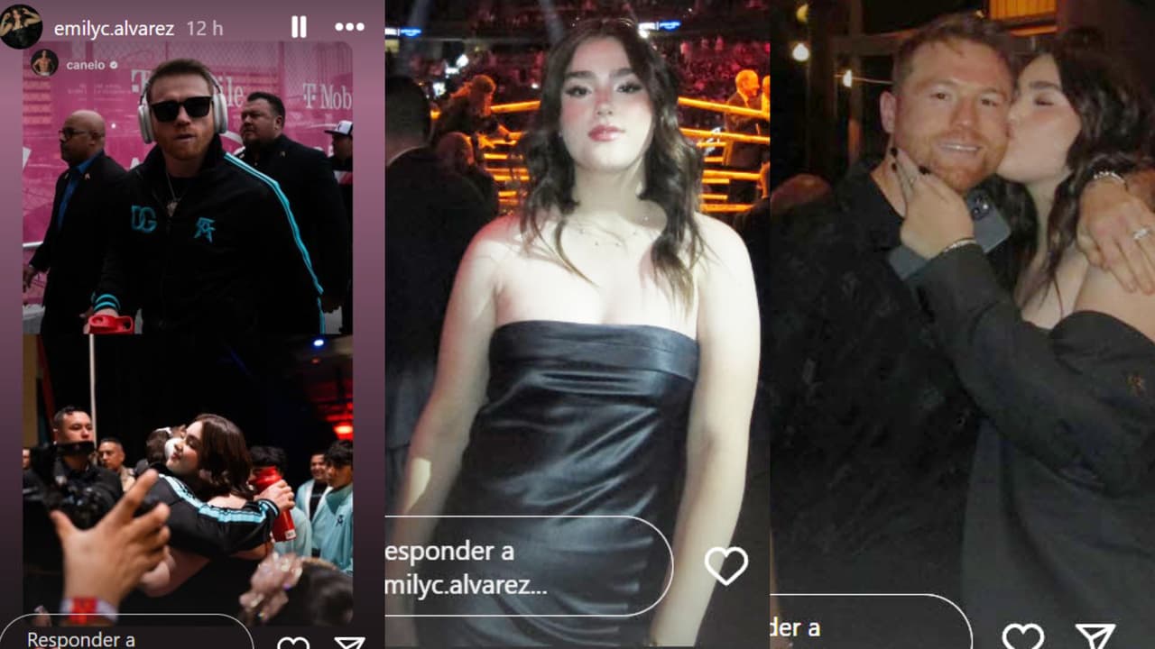 Emily Cinnamon, la hija mayor del boxeador, también estuvo en Las Vegas para verlo ganar.