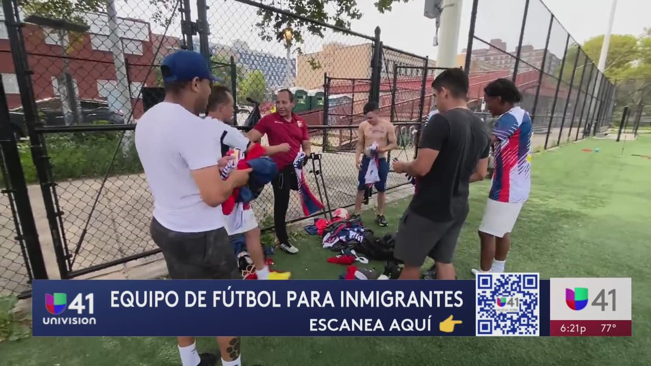 <b> Fútbol para inmigrantes</b>
<br>
<br> El International fútbol club es un equipo de futbol amateur que entrena en el Harlem River Park y está integrado por solicitantes de asilo. La convocatoria está abierta y puedes contactar directamente a su entrenador 
<b><a href="https://www.instagram.com/coachparafuncional/" target="_blank">en este enlace.</a></b>
<br>
<br> O bien, contactarlos a través de la 
<b><a href="https://www.fundavenyc.org/portal/" target="_blank">organización Fundavenyc.</a></b>
<br>
<br>