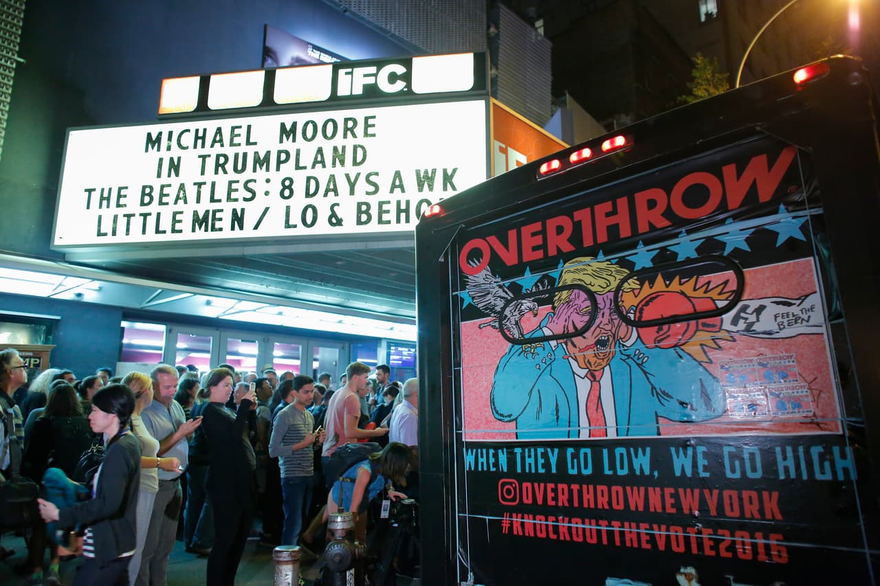 Michael Moore estrena en Nueva York su película "sorpresa" sobre Donald Trump