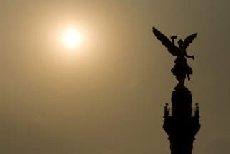 El emblemático monumento del Ángel de la Independencia, en Ciudad de México.