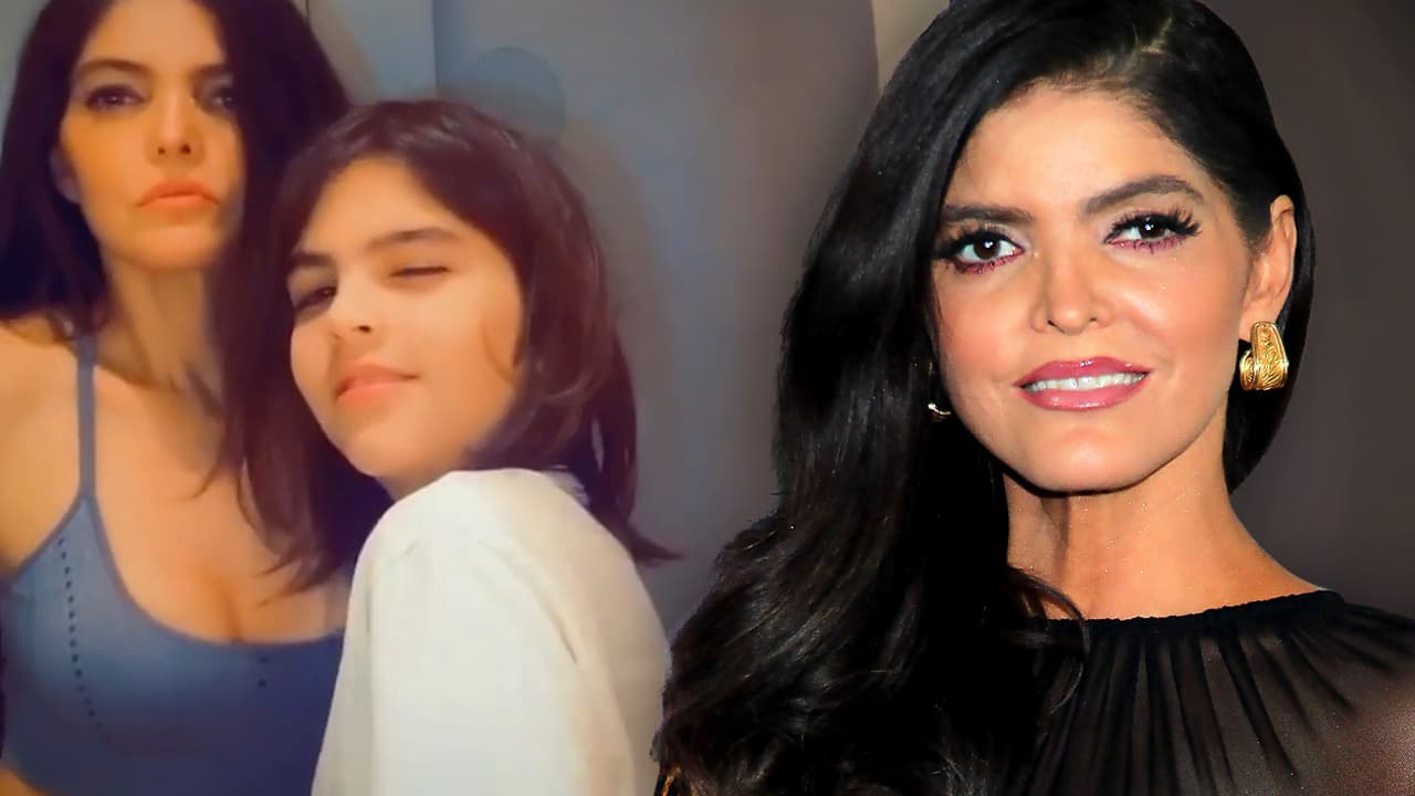 Ana Bárbara muestra la divertida forma en que su hijo Chema coquetea con la cámara para enseñarla a grabar en Tik Tok