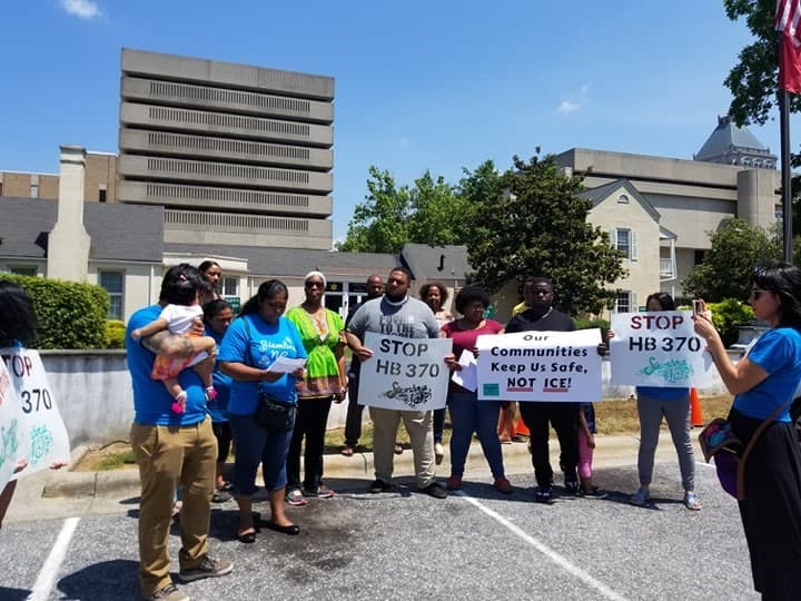 En imágenes: Hispanos y afroamericanos se unen para solicitar que la HB370 sea rechazada en cualquiera de sus versiones por el Alguacil del Condado de Guilford, Danny Rogers