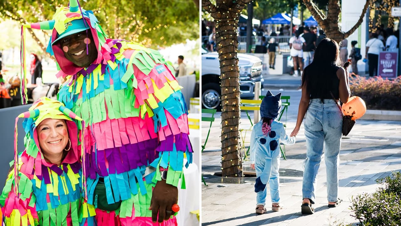 <h3 class="cms-H3-H3">Dallas: dulces y cine bajo las estrellas</h3> 
<b><a href="https://www.klydewarrenpark.org/trick-or-treating-in-the-park" target="_blank">Trick-or-Treating in the Park: Klyde Warren Park</a> </b>El corazón verde de Dallas se convierte en un parque embrujado lleno de dulces, concursos y una película al aire libre. Un plan perfecto para familias.
<br>
<a href="https://share.google/6OytL421Yb2Q9HwH2" target="_blank">📍 2012 Woodall Rodgers Fwy, Dallas</a>
<br>
<b>📅 Sábado 25 de octubre, de 5:00 a 10:00 p. m.</b>
<br>🎟️ Entrada gratuita