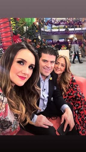 A través de su perfil de Instagram, Dulce María compartió con sus seguidores la visita que realizó a dicha emisión matutina.