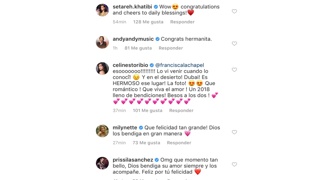 Actores, conductores, cantantes y seguidores, no han parado de dejar mensajes a nuestra querida Francisca. Más de tres mil sumaban apenas una hora de la publicación de la noticia.