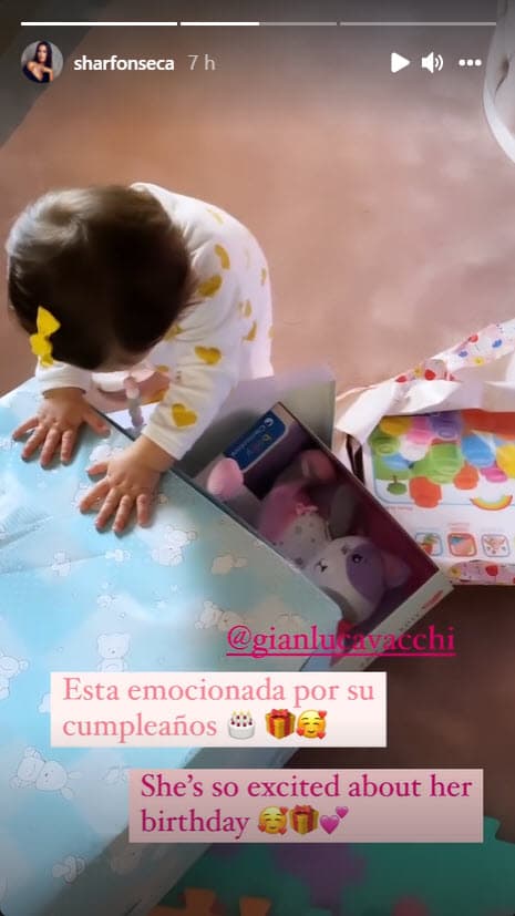 La modelo venezolana compartió en Instagram que su hija "estaba emocionada por su cumpleaños".