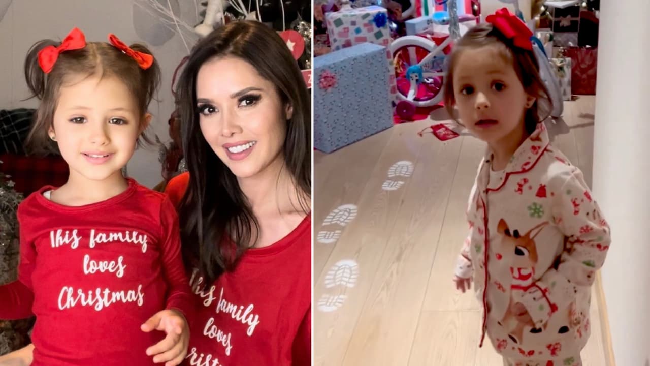 La tierna reacción de la hija de Marlene Favela por la visita de Santa Claus a su casa: le dejó muchos regalos