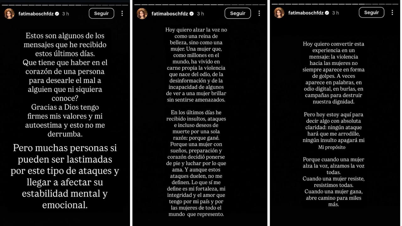 Fátima Bosch reaccionó a los mensajes de 'hate' que le han enviado.