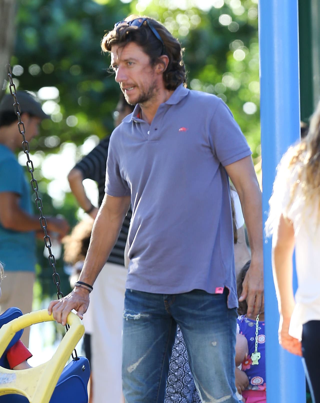 Colate jugando con su hijo Nico hace unos meses.