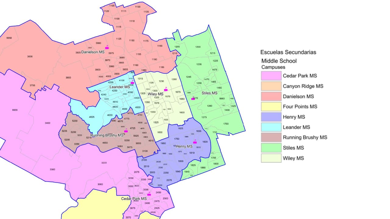 Mapa de rezonificación para escuelas secundarias (Parte 1)
