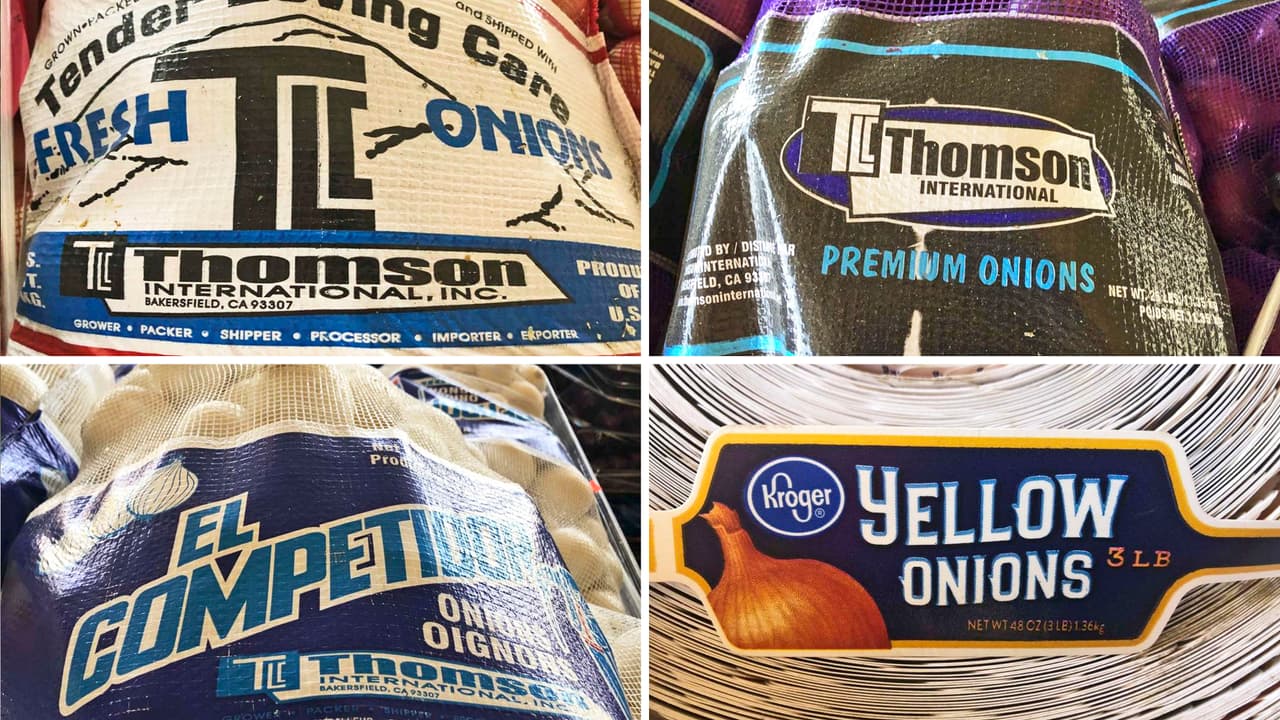 <b><a href="https://www.univision.com/local/bakersfield-kabe/estas-son-las-marcas-de-cebolla-que-se-asocian-con-un-brote-de-salmonela-que-afecta-a-mas-de-40-estados-fotos">Otras marcas </a></b>que pueden aparecer en las etiquetas incluyen: 
<b>Thomson Premium, TLC Thomson International, Tender Loving Care, El Competitor, Hartley's Best, Onions 52, Majestic, Imperial Fresh, Kroger, Utah Onions y Food Lion.</b>