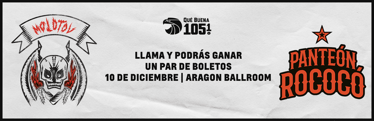 Gana boletos para Panteón Rococó y Molotov