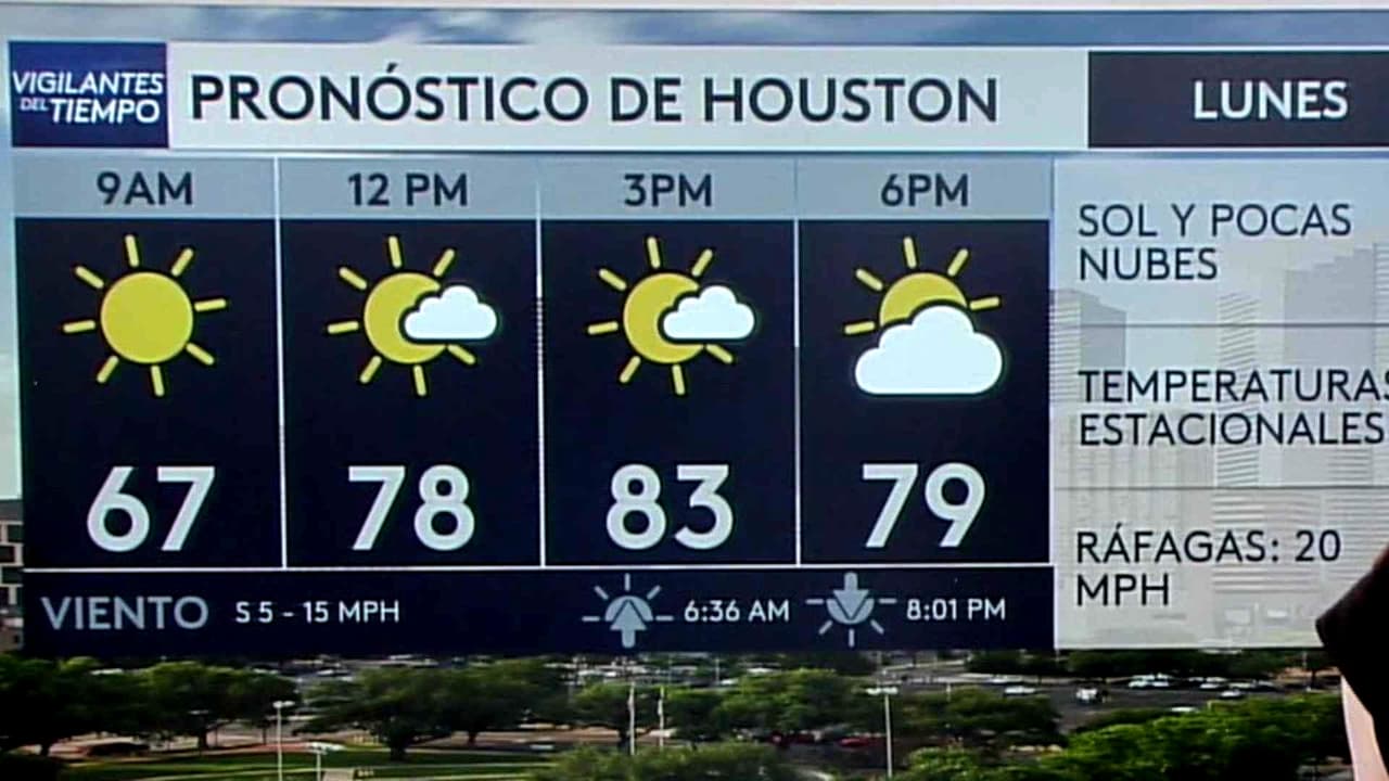 Pronóstico del tiempo hoy en Houston: Día soleado con pocas nubes; el termómetro alcanzará 83 °F