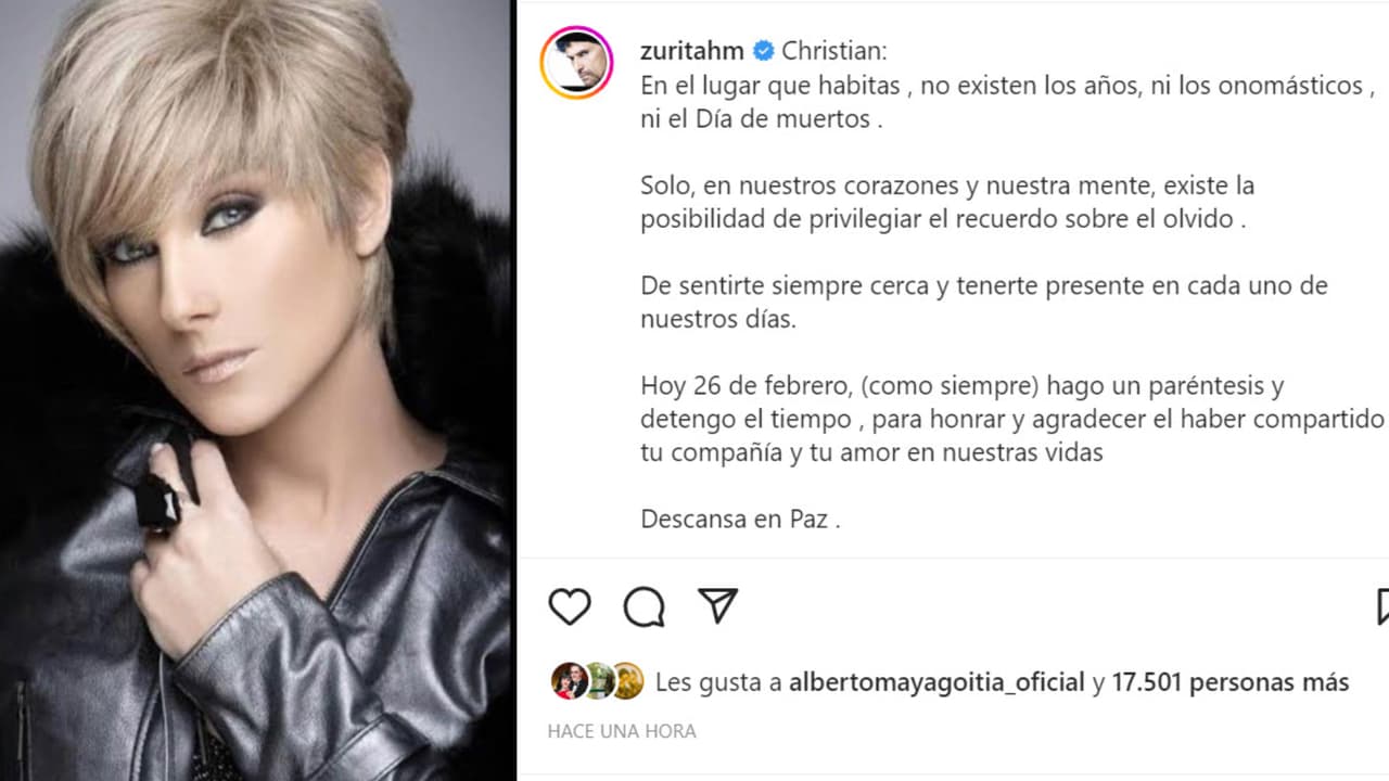 Humberto Zurita recordó con este mensaje a su esposa Christian Bach, a 4 años de su muerte.