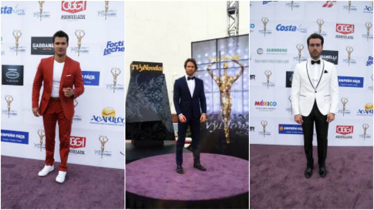 Ellos son los galanes más guapos que desfilaron en la alfombra de los Premios TVyNovelas. ¡Miras sus mejores fotos!