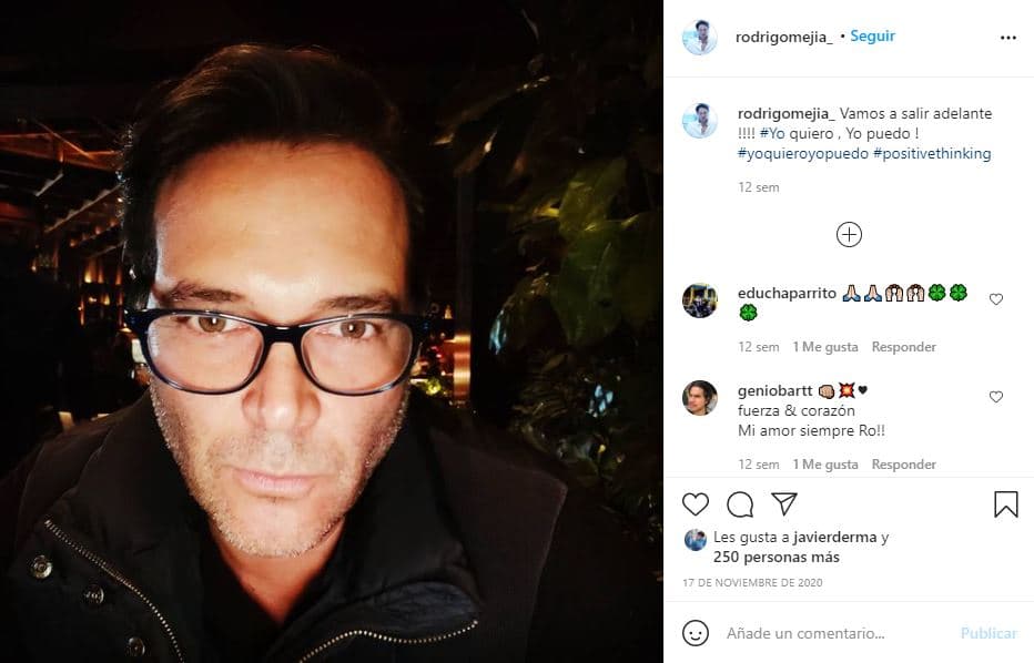 El 17 de noviembre publicó una selfie junto a la que comentó: "¡Vamos a salir adelante! ¡Yo quiero, yo puedo!".