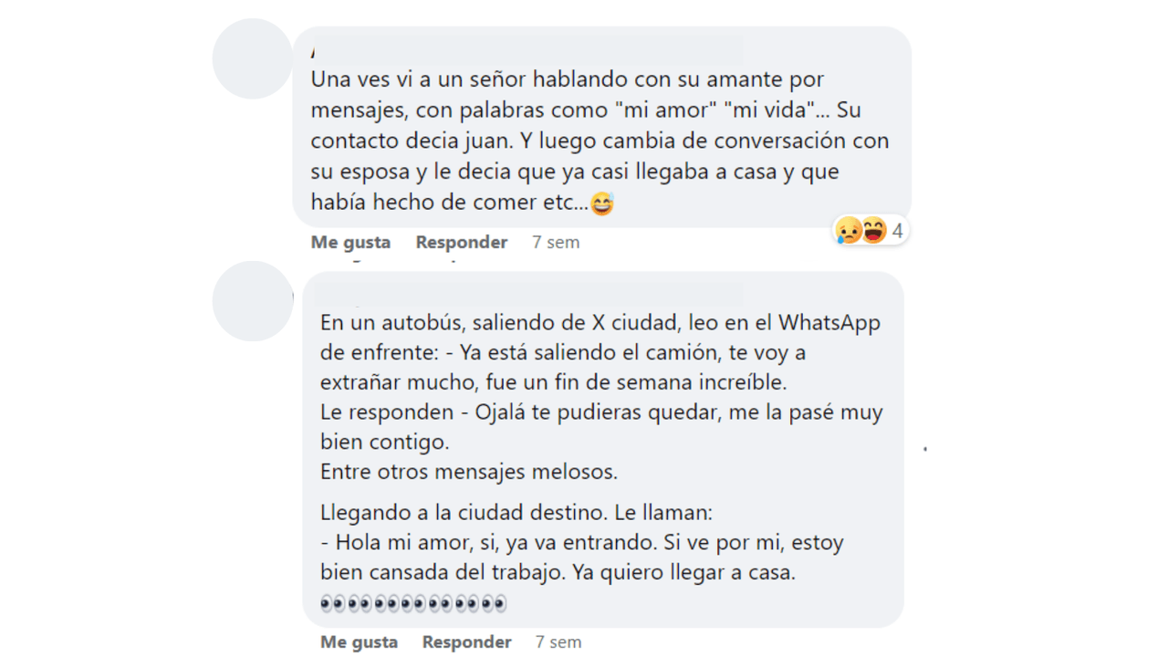 Chismes escuchados en público