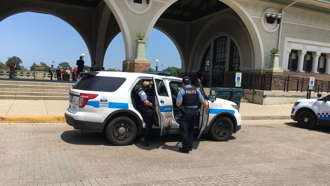 Autoridades de Chicago buscan a un cocodrilo, supuestamente visto por testigos en esta laguna de Humboldt Park.