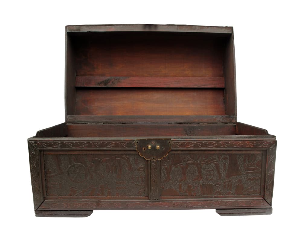 Necesitarás los siguientes ingredientes: una caja o baúl de madera.