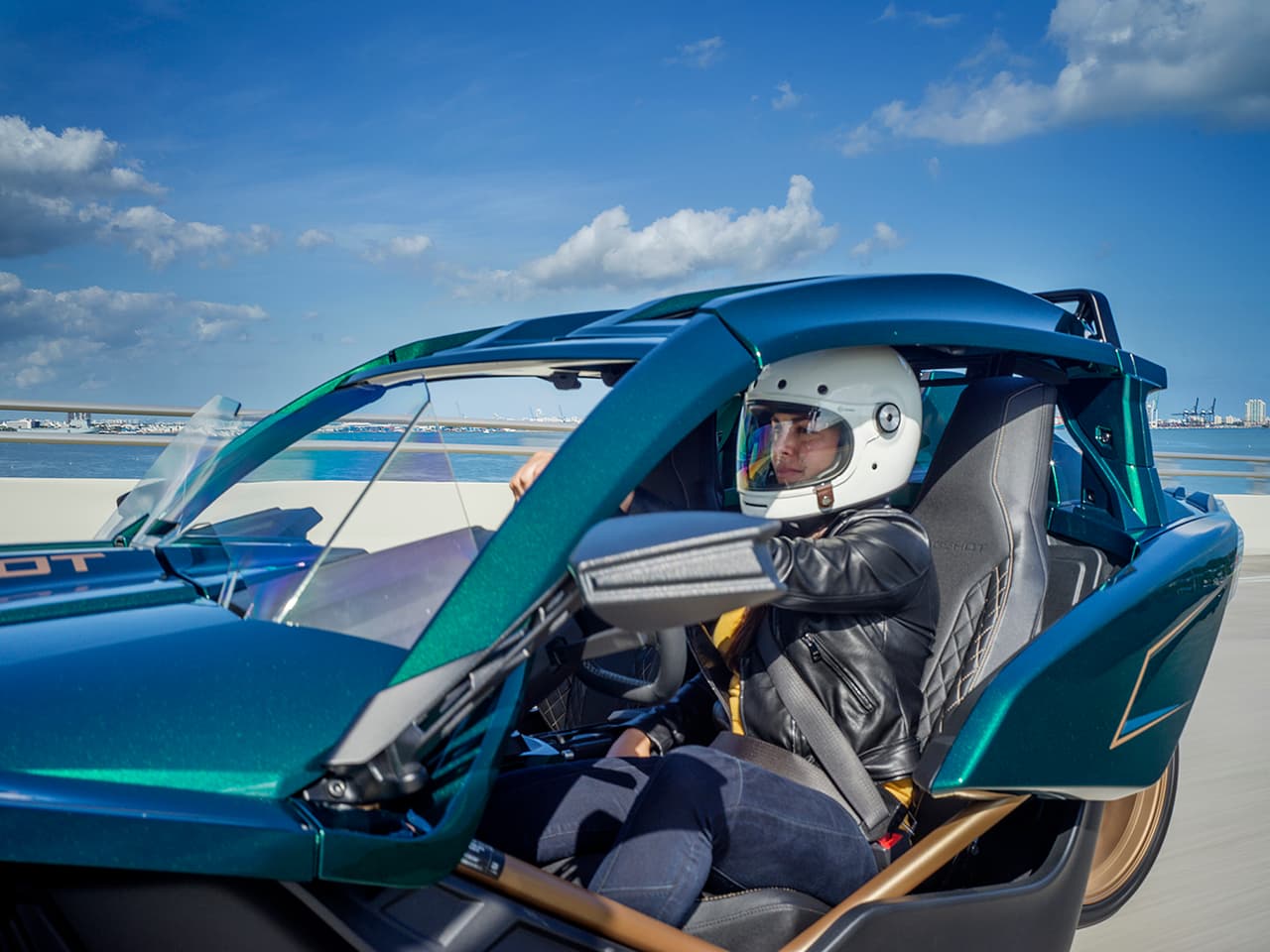 Esta unidad cuenta con deflectores de viento para el conductor y pasajeros llamados “Ripper Series Wind Deflector”.