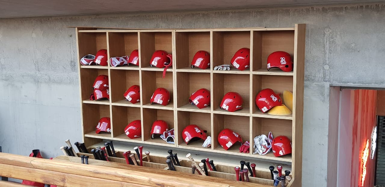 Este es uno de los dougout del Estadio Alfredo Harp Helú, nueva casa de los Diablos Rojos del México que es inaugurada este sábado.