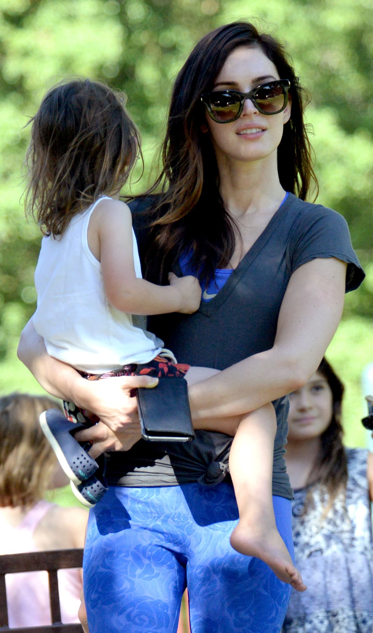 Megan dejó a su otro bebé en casa en esta ocasión.