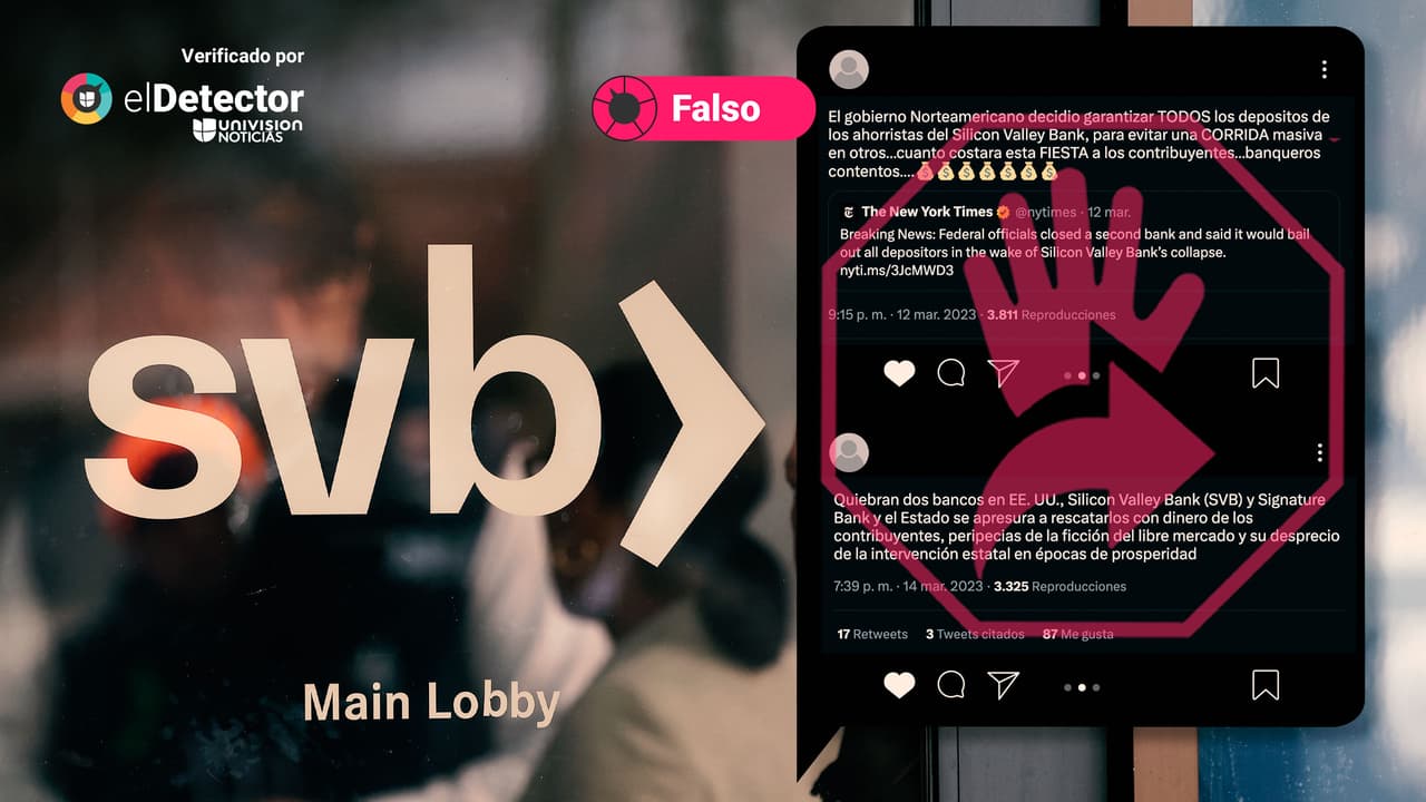 Es falso que se pagará con dinero de los contribuyentes a los clientes del Silicon Valley Bank, como circula en Twitter
