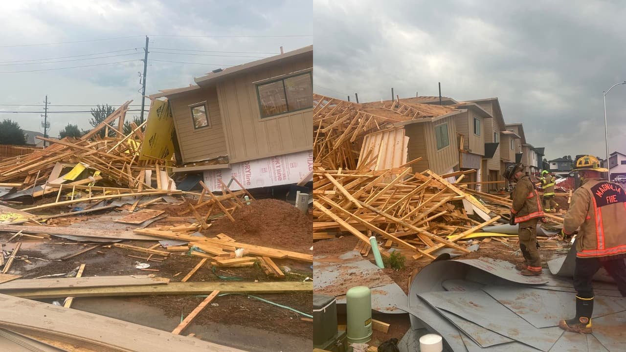 Bomberos confirman la muerte de un trabajador hispano de 16 años tras el derrumbe de dos casas en Magnolia