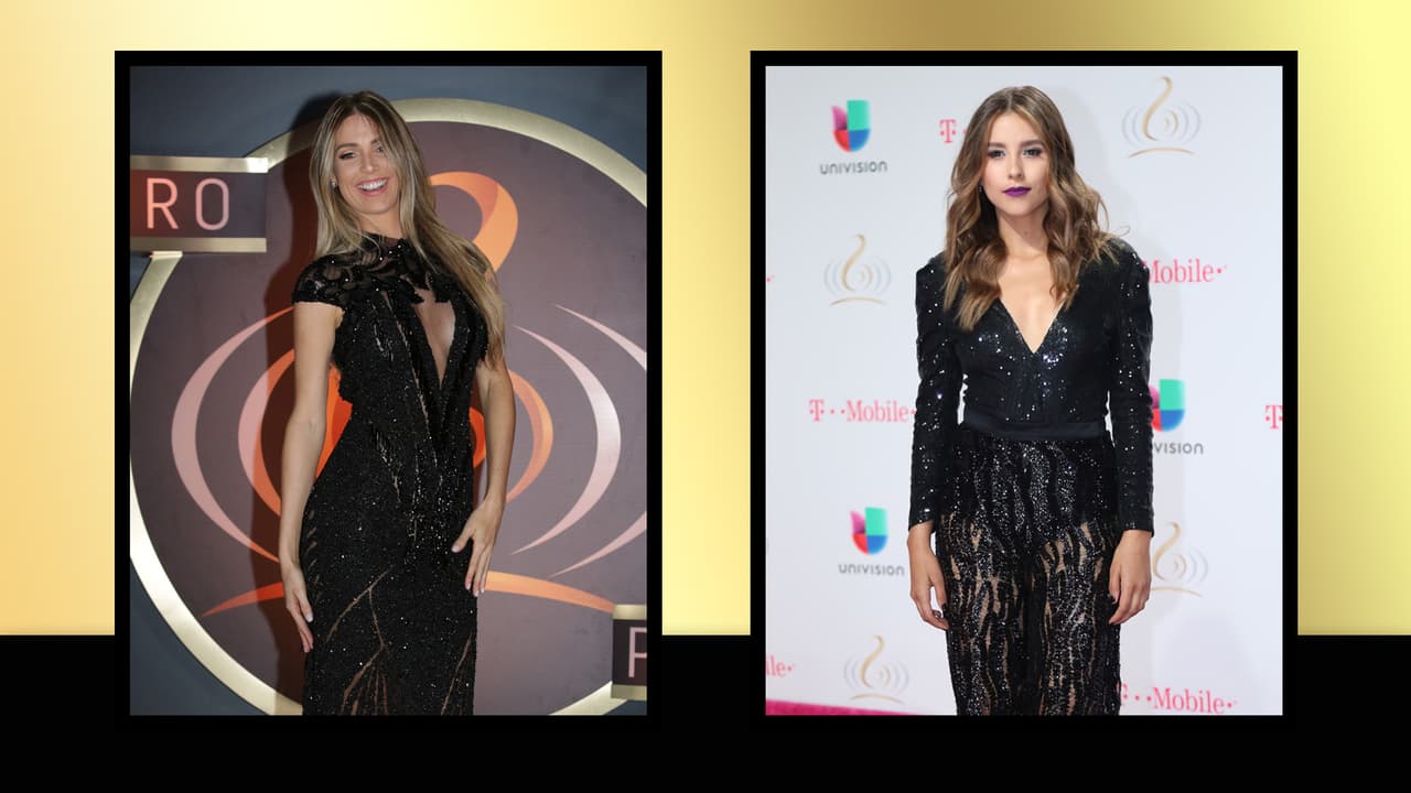 Alessandra Villegas y Paulina Goto coincidieron en lentejuelas negras. 
<a href="http://www.univision.com/especiales/premio-lo-nuestro/vota-por-los-mejores-looks-de-premio-lo-nuestro-2017-fotos" target="_blank">Vota por los mejores y peores de la alfombra</a>.