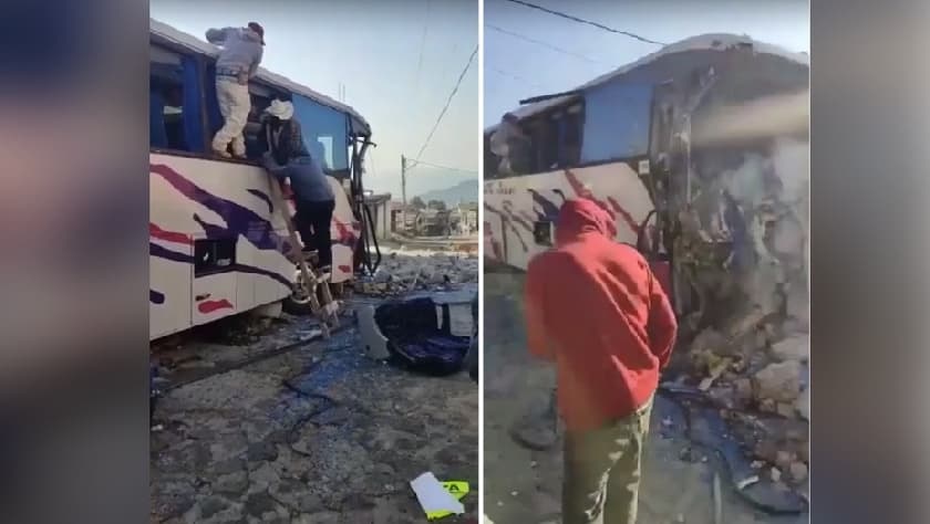 En el autobús viajaban peregrinos de Michoacán al santuario de Chalma, ubicado en el municipio de Malinalco, Estado de México.