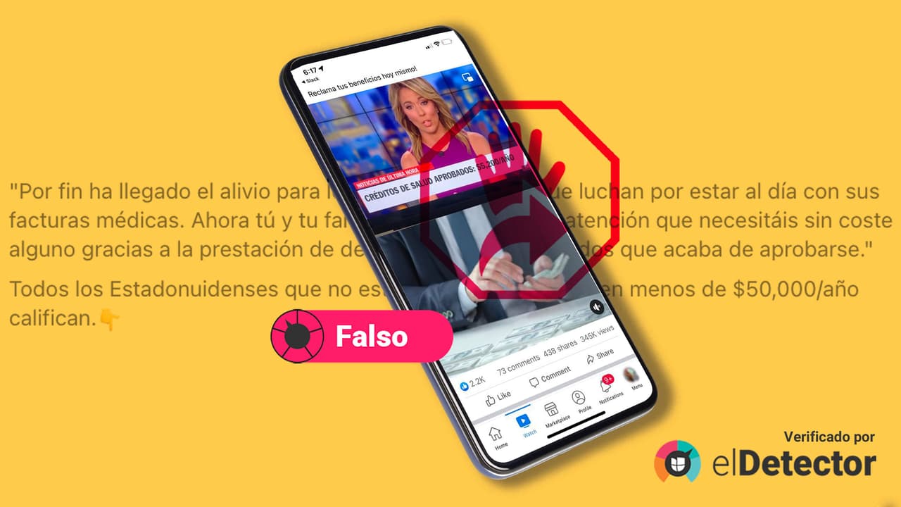 El IRS no ofrece beneficio mensual de $500 a quienes ganan menos de $50,000 al año, como afirma video viral