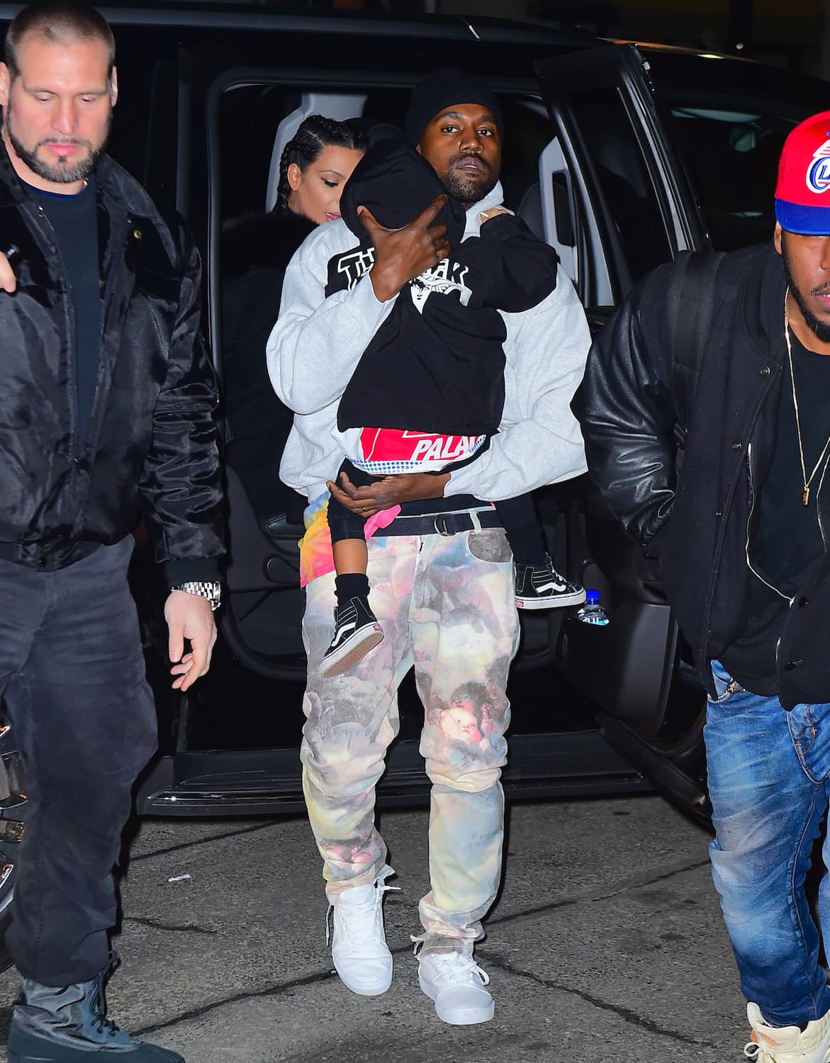 Tras la llegada de Saint, las cámaras no habían captado a Kim y Kanye juntos.