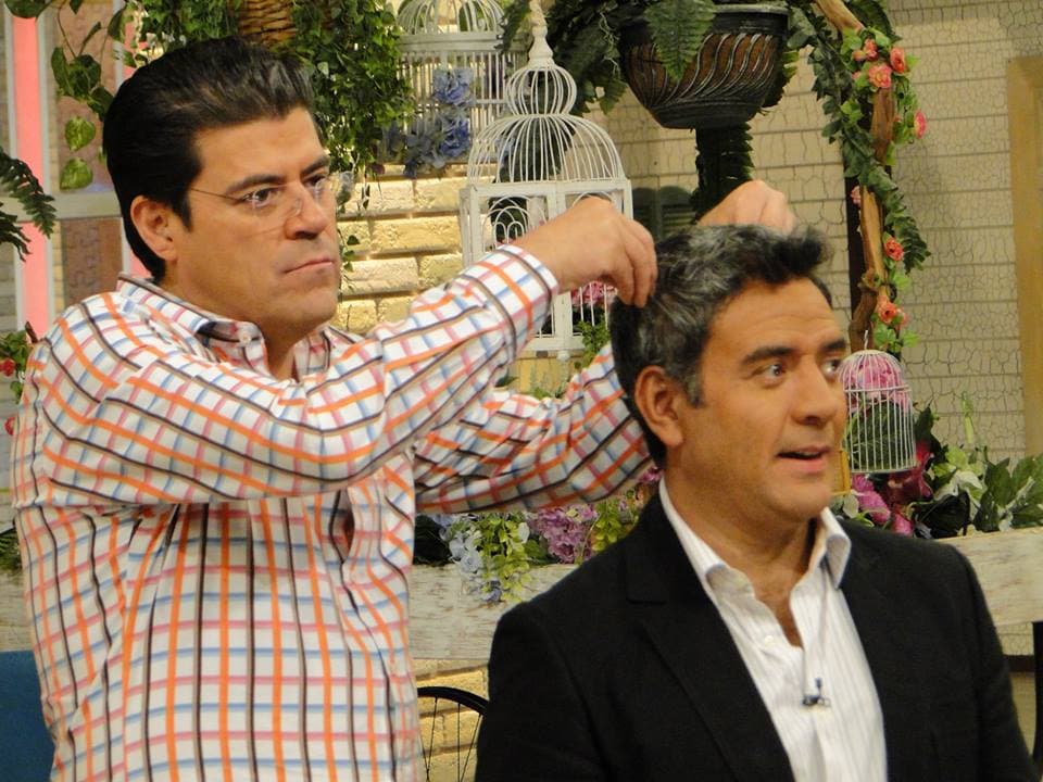 Jorge y Héctor jugando durante los cortes comerciales. (12 de agosto)