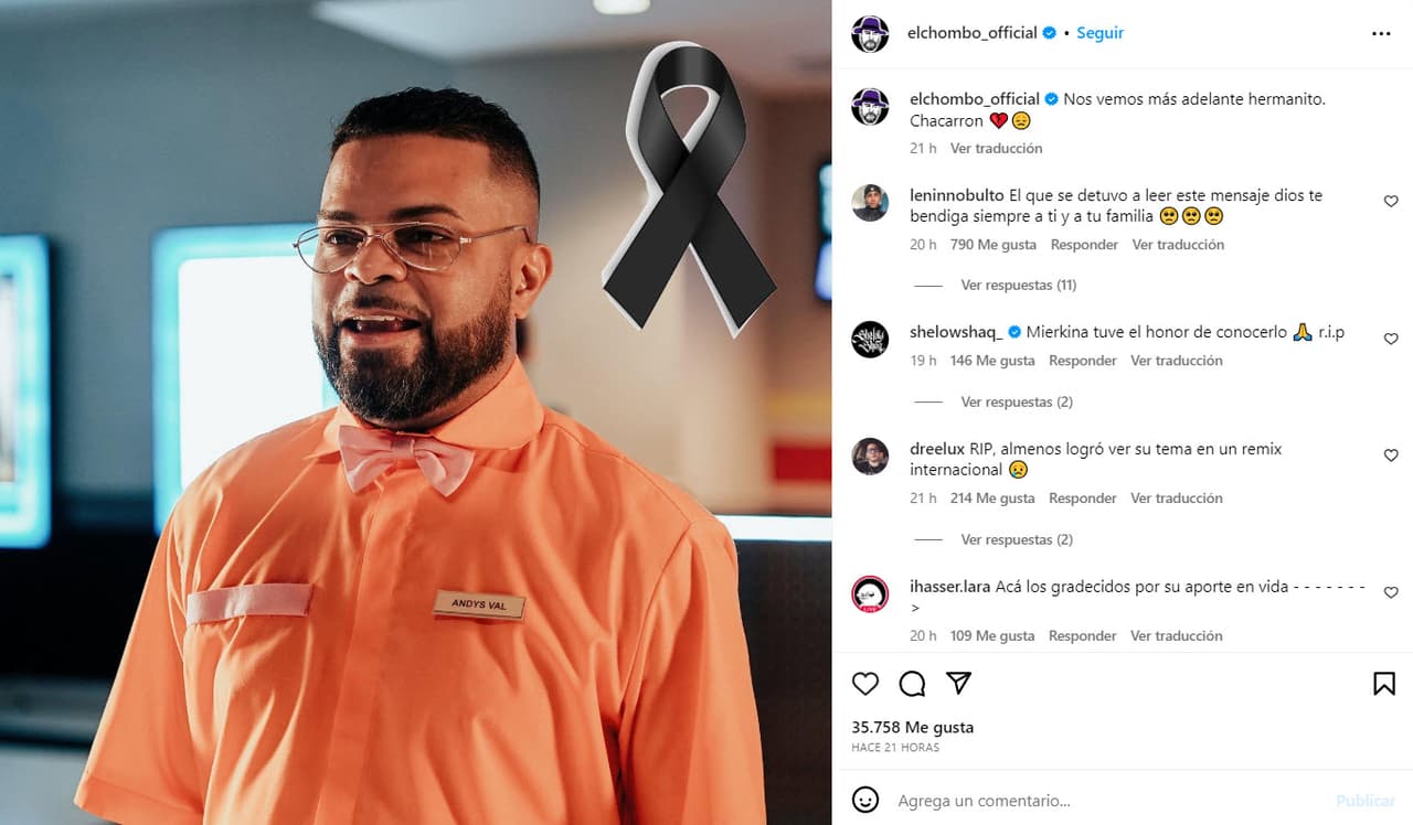 El Chombo se despide de Andy Val.