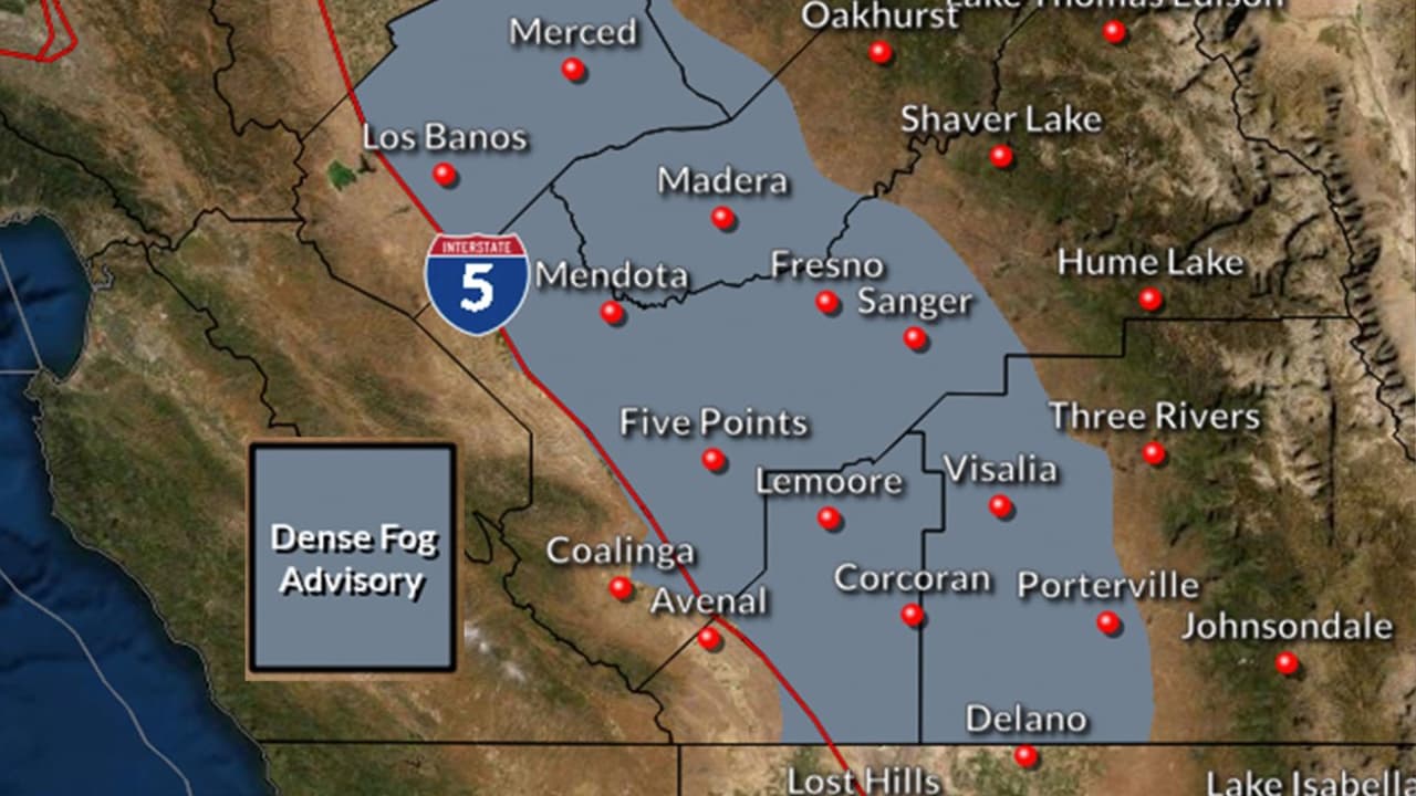 Con visibilidad menor a 200 pies, emiten alerta por densa neblina en el Valle de San Joaquín